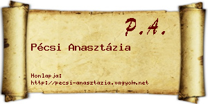 Pécsi Anasztázia névjegykártya